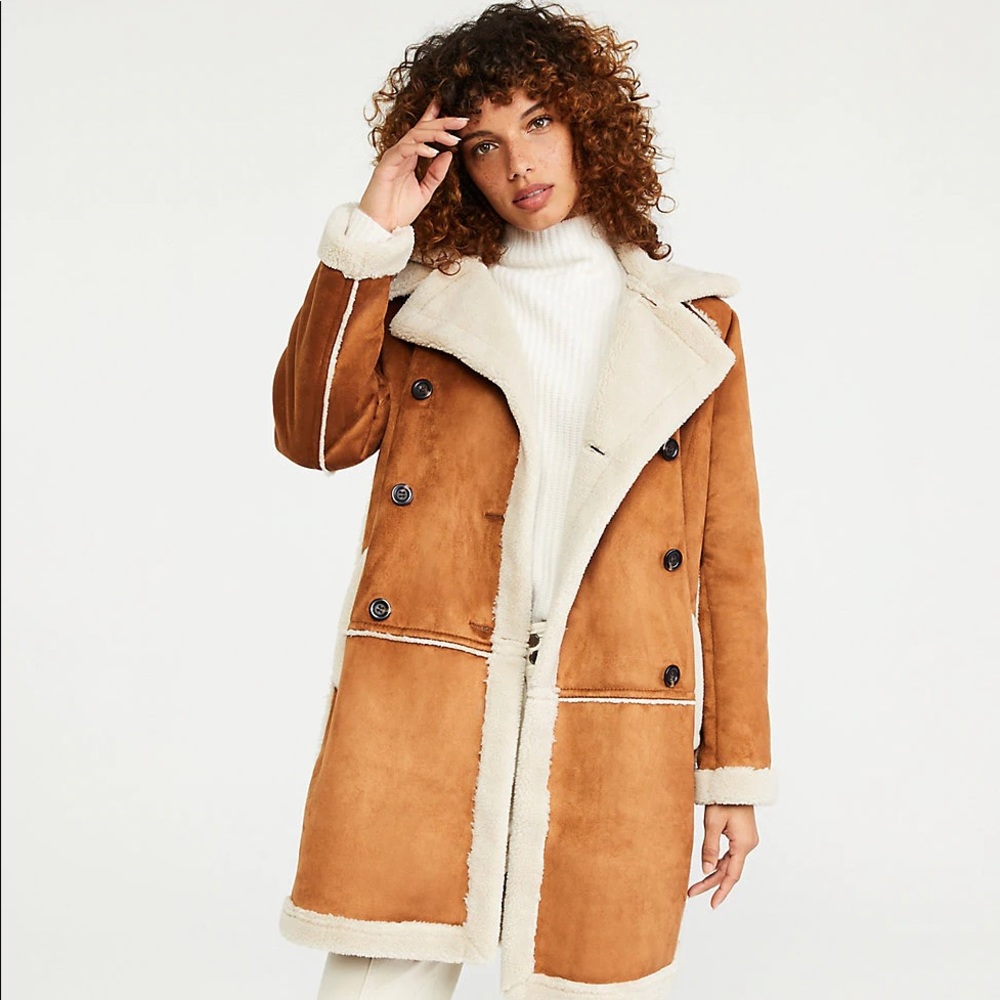 New Ann Taylor Sherpa Peacoat
